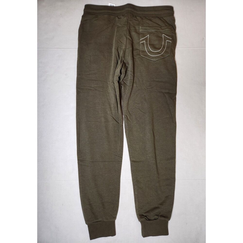 True Religion Classic Logo Jogger Sweatpants Men’s Medium Dk Green - Picture 2 of 9